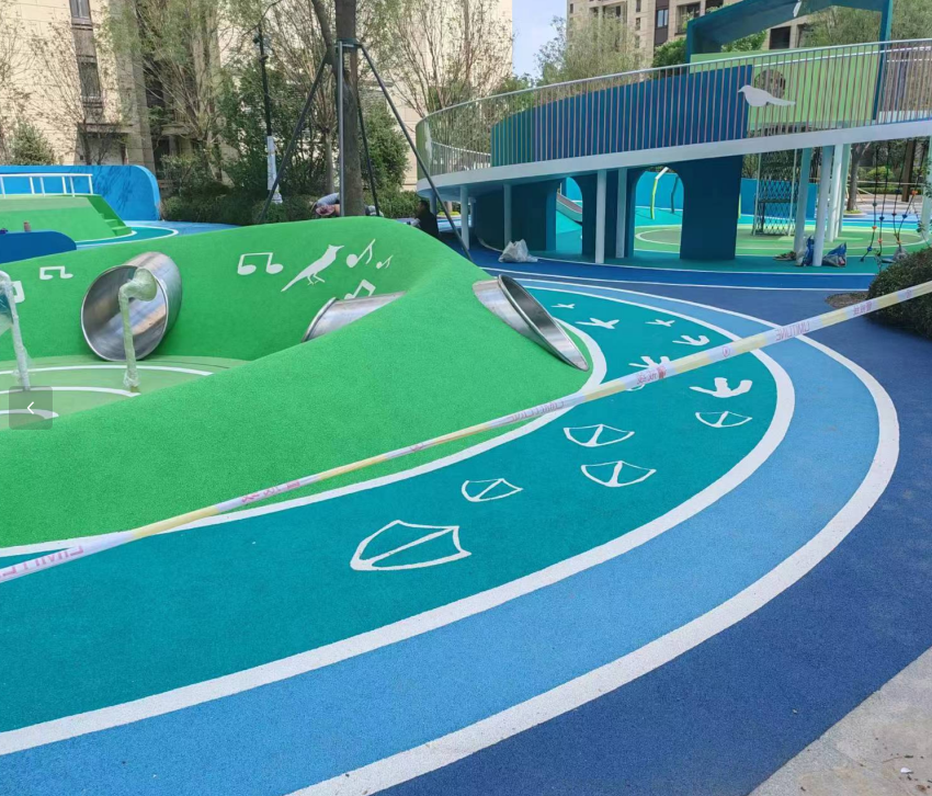 兒童游樂場塑膠地板實景圖17